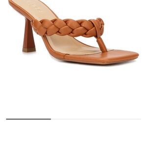 Braided Tan Women's Heeled Sandals